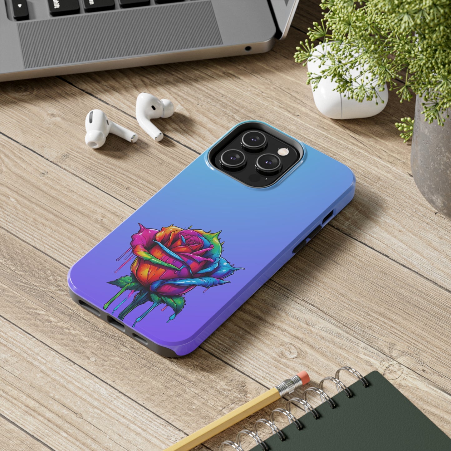 Rose Bleeding Colors Tough Phone Cases