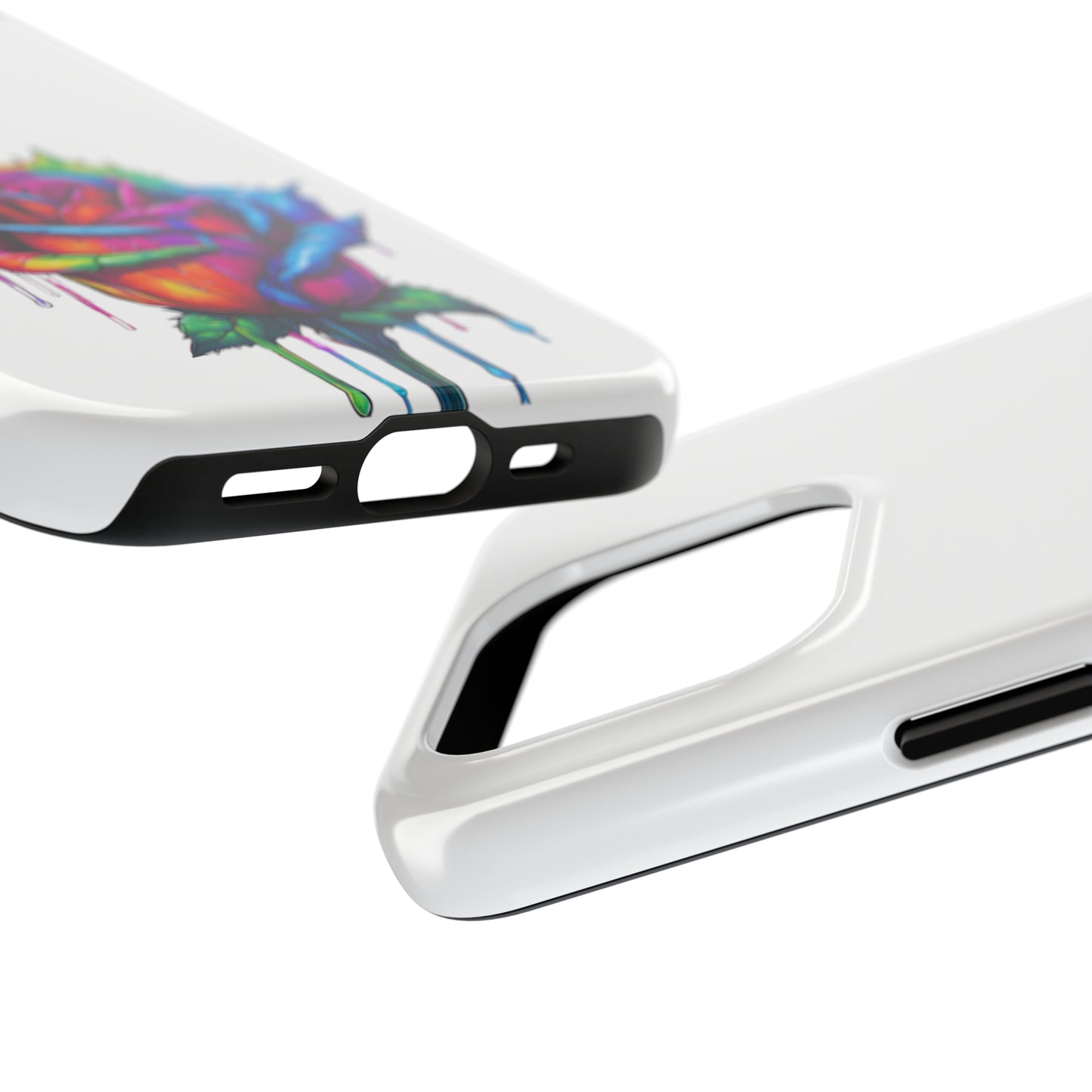 Rose Bleeding Colors On White Tough Phone Cases