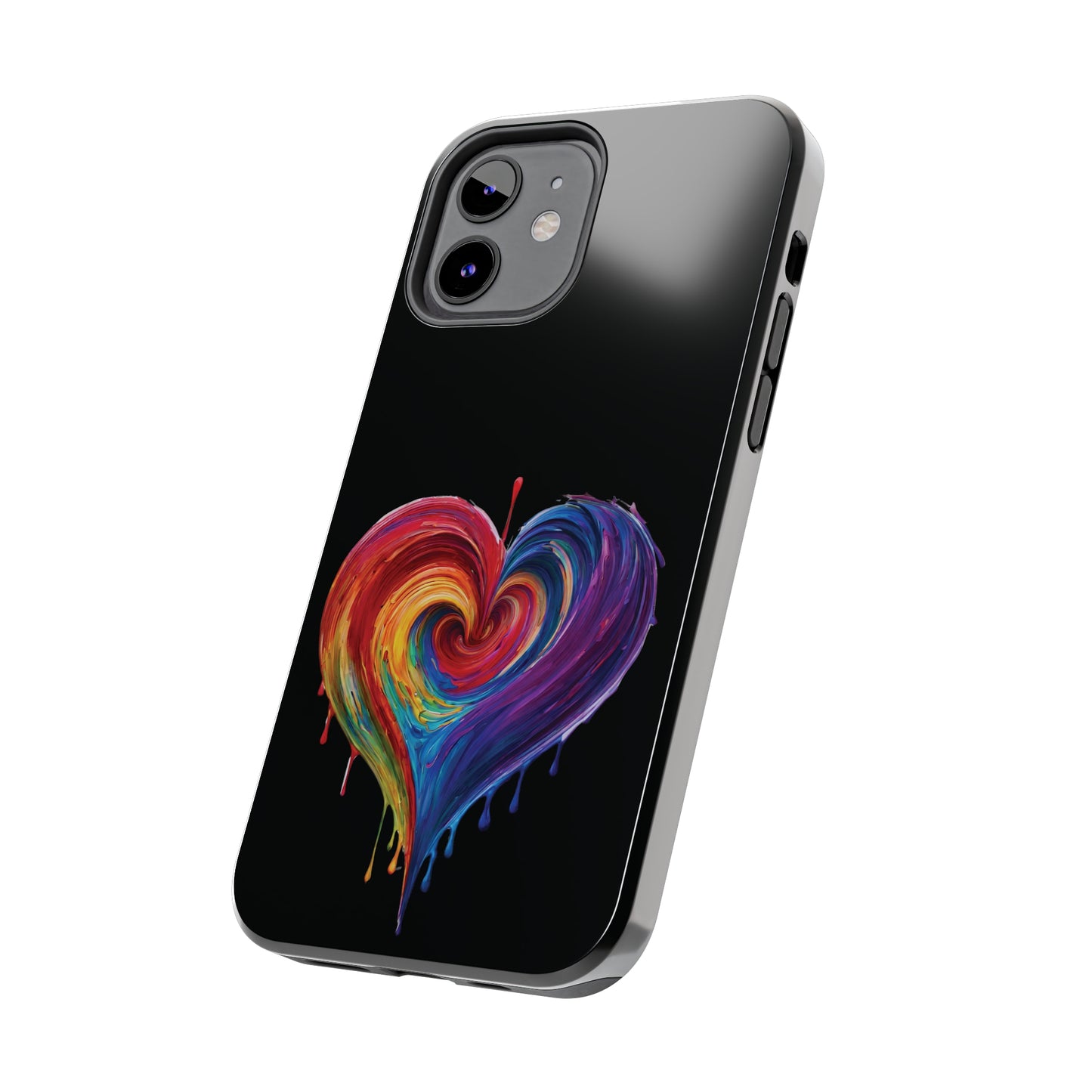Heart Bleeding Colors Design Tough Phone Cases