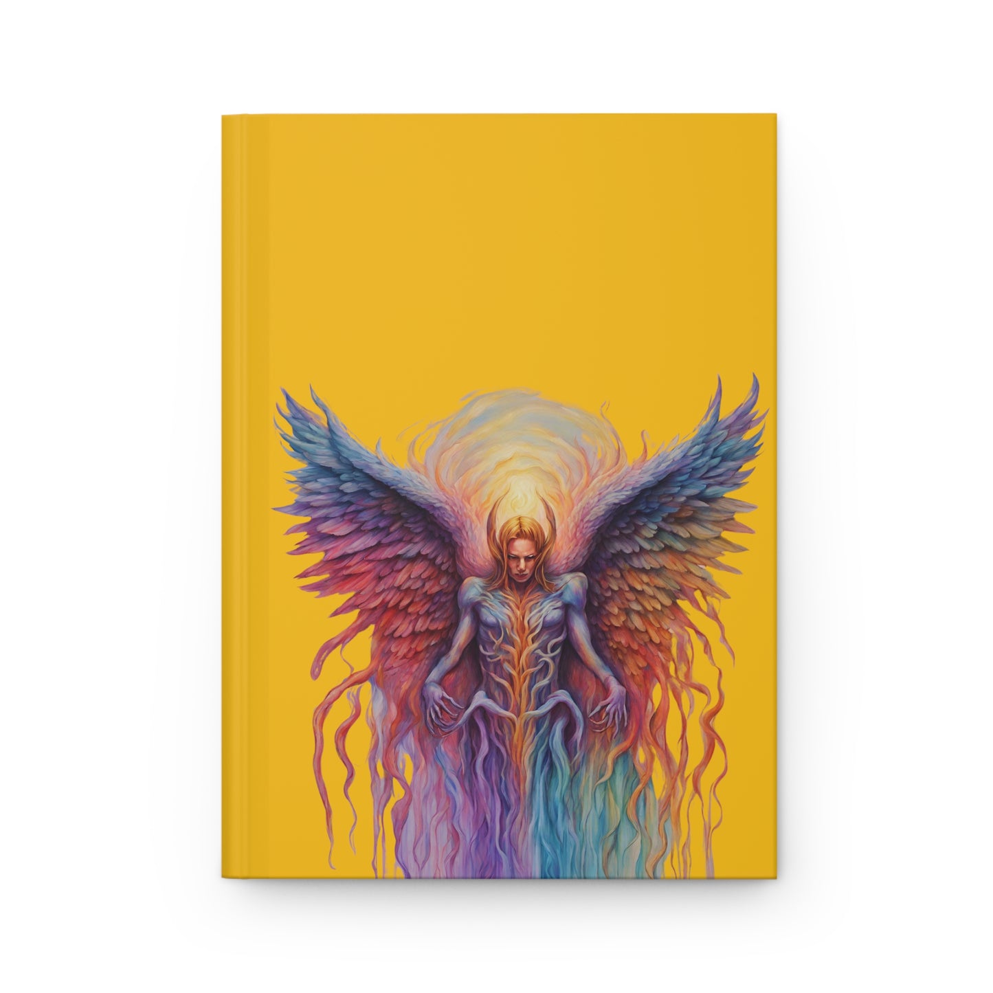 Angel on Yellow Hardcover Journal Matte