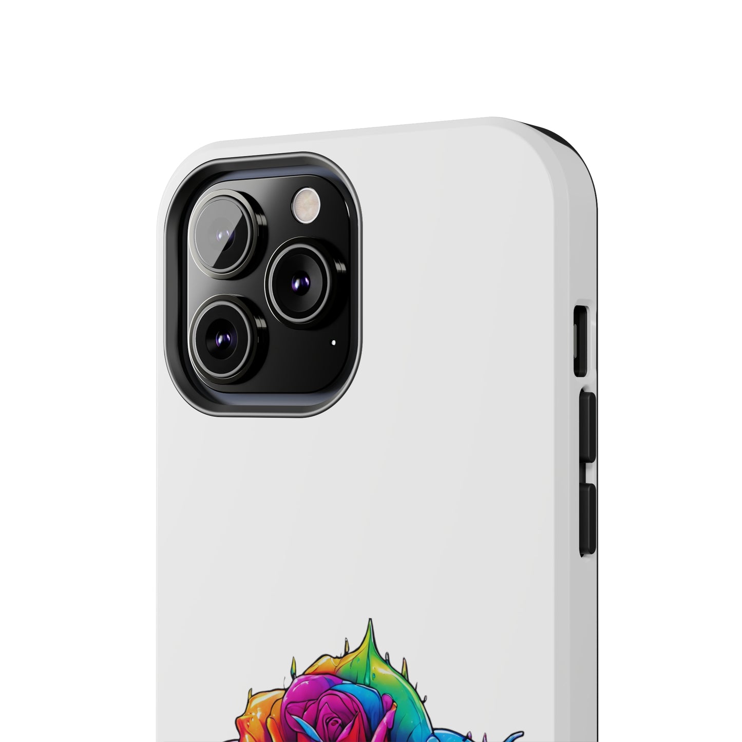 Rose Bleeding Colors On White Tough Phone Cases