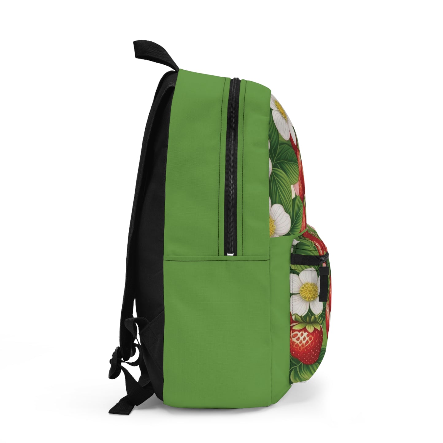 Light Green Backpack with Strawberry Dreams Design
