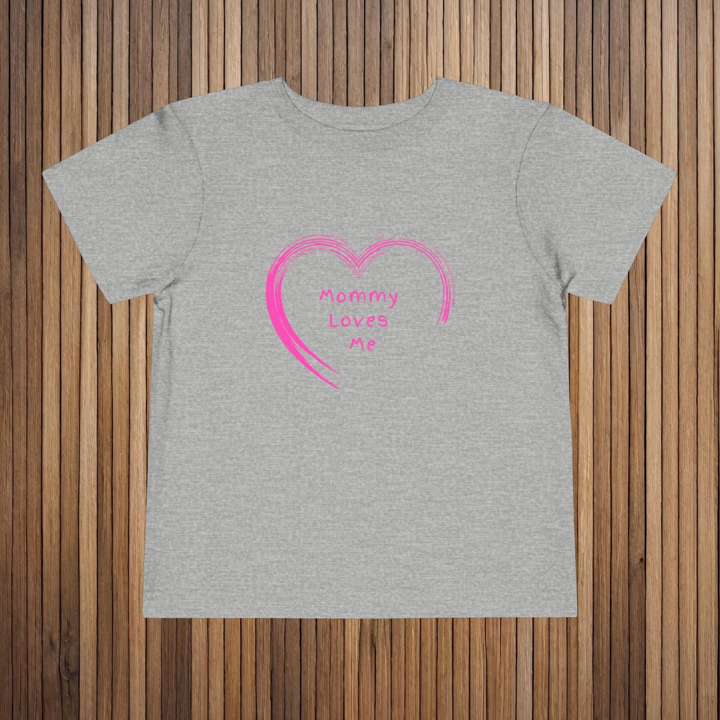 Pink "Mommy Loves Me" Toddler Short Sleeve Tee