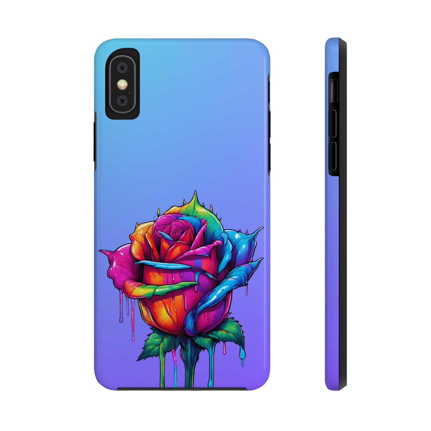 Rose Bleeding Colors Tough Phone Cases