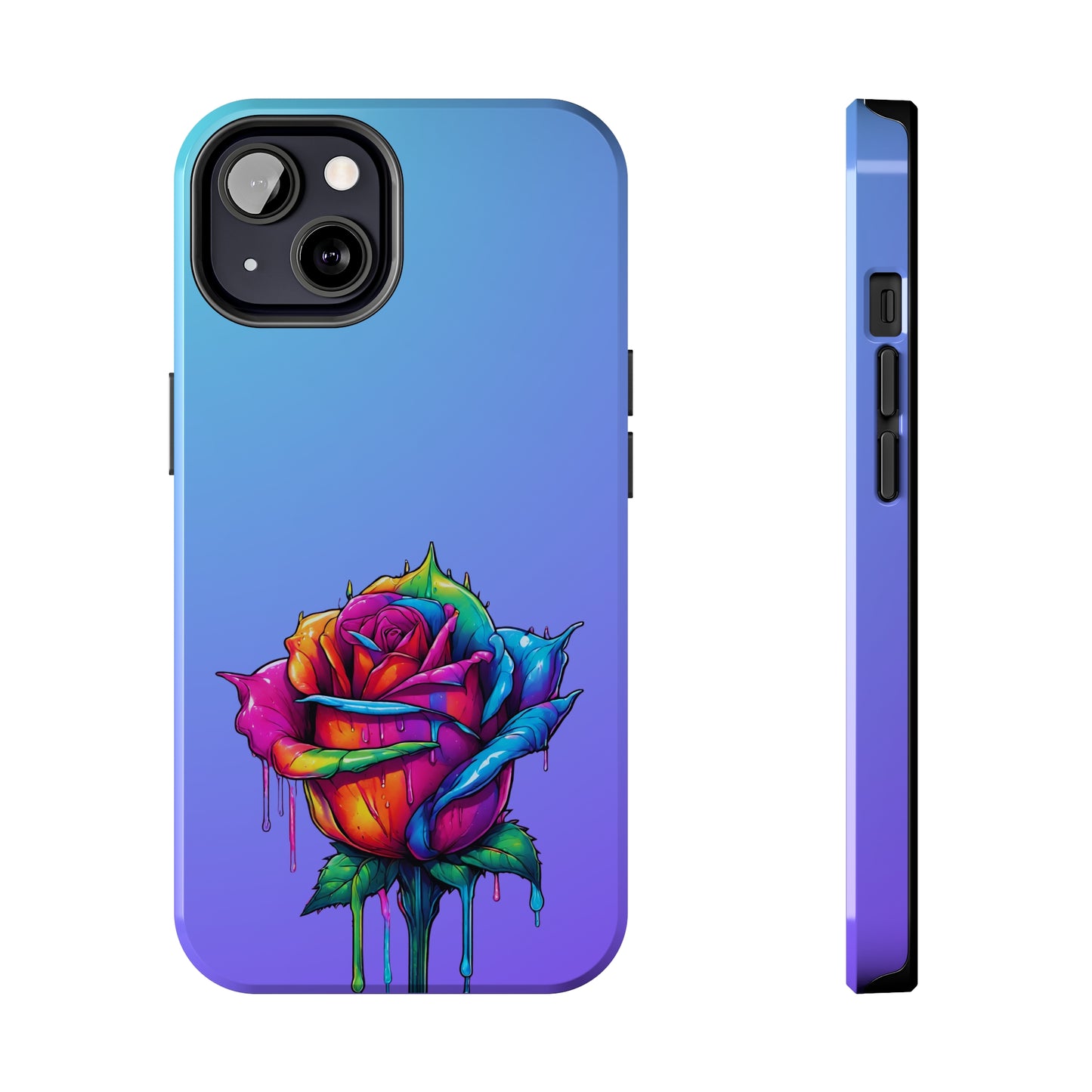 Rose Bleeding Colors Tough Phone Cases