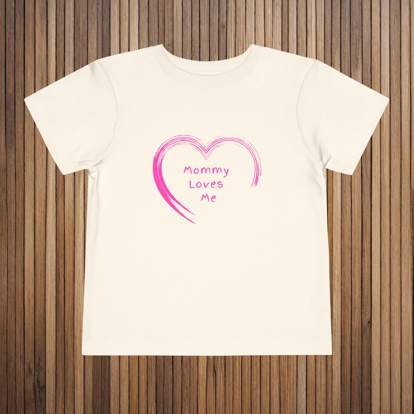 Pink "Mommy Loves Me" Toddler Short Sleeve Tee