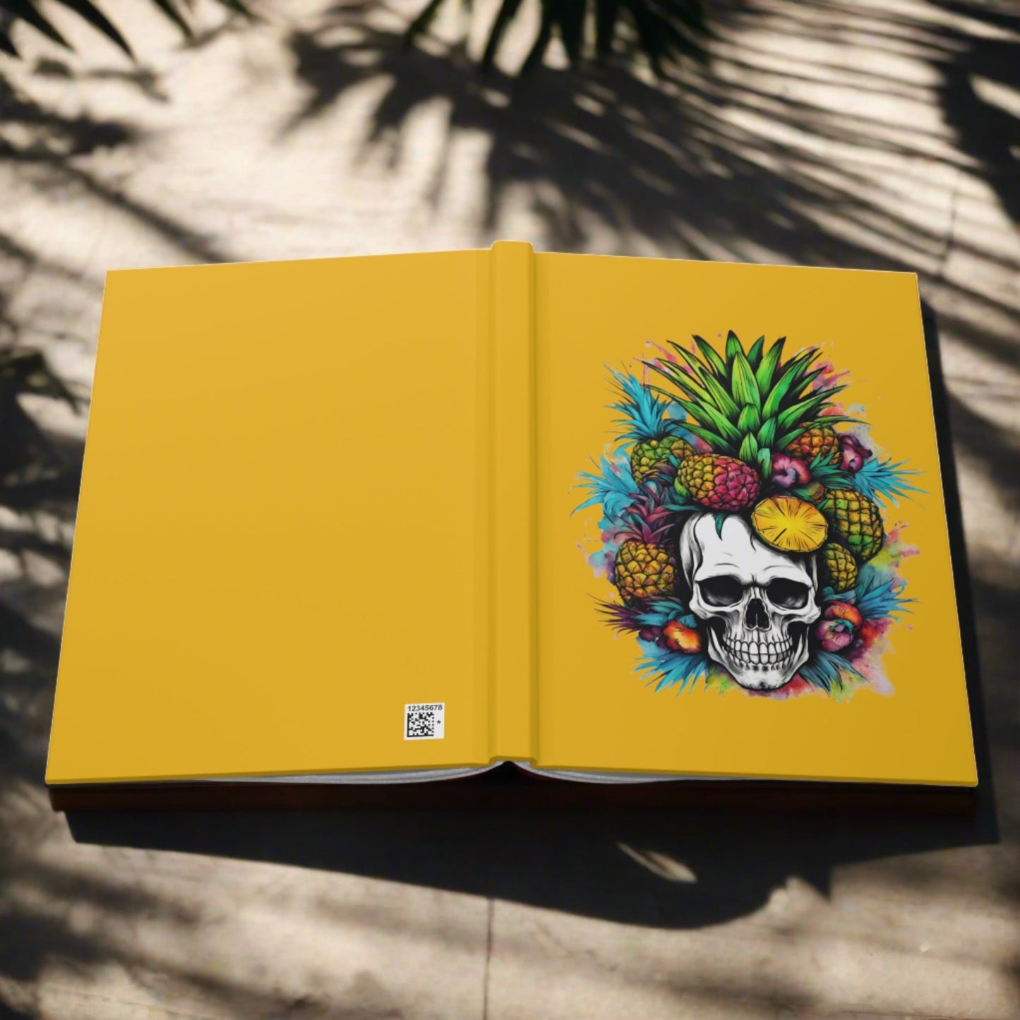 Tropical Mamba Skull- Yellow Hardcover Journal Matte