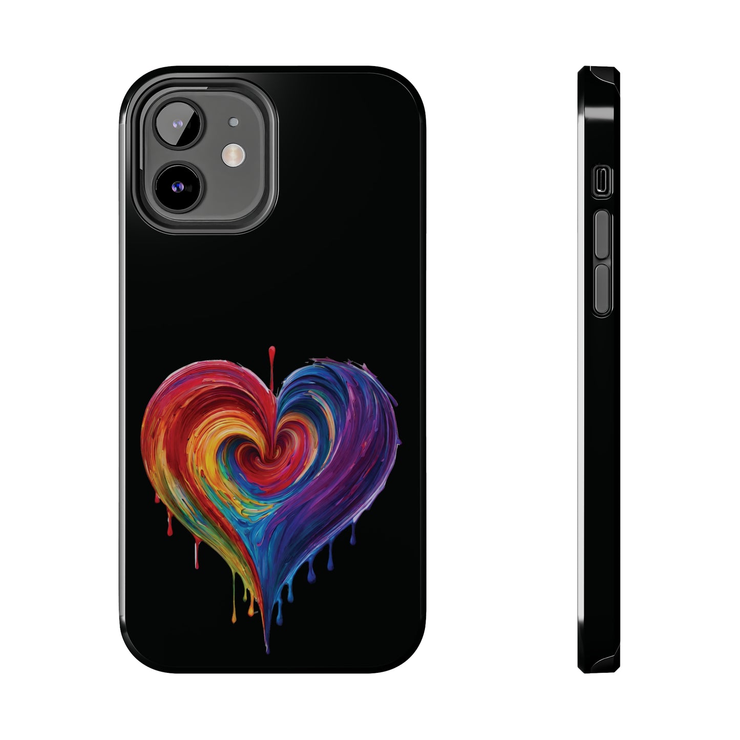 Heart Bleeding Colors Design Tough Phone Cases