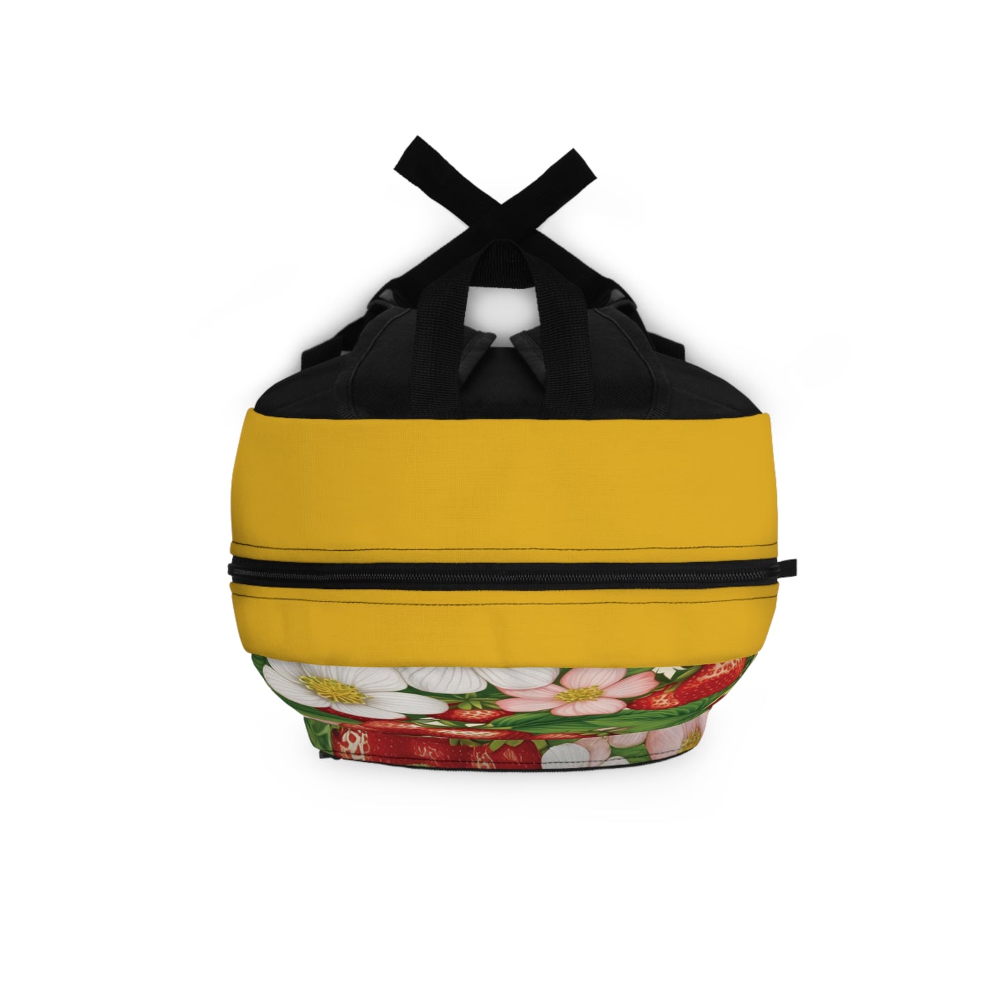 Yellow Backpack with Strawberry Dreams Design
