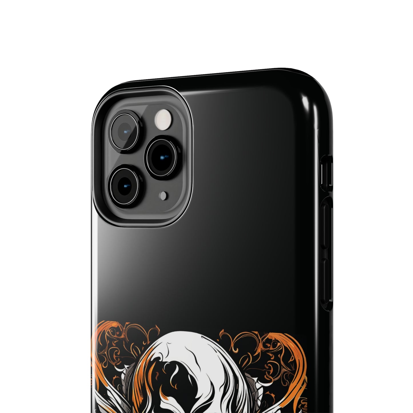 Flaming Skull Design Tough Phone Cases