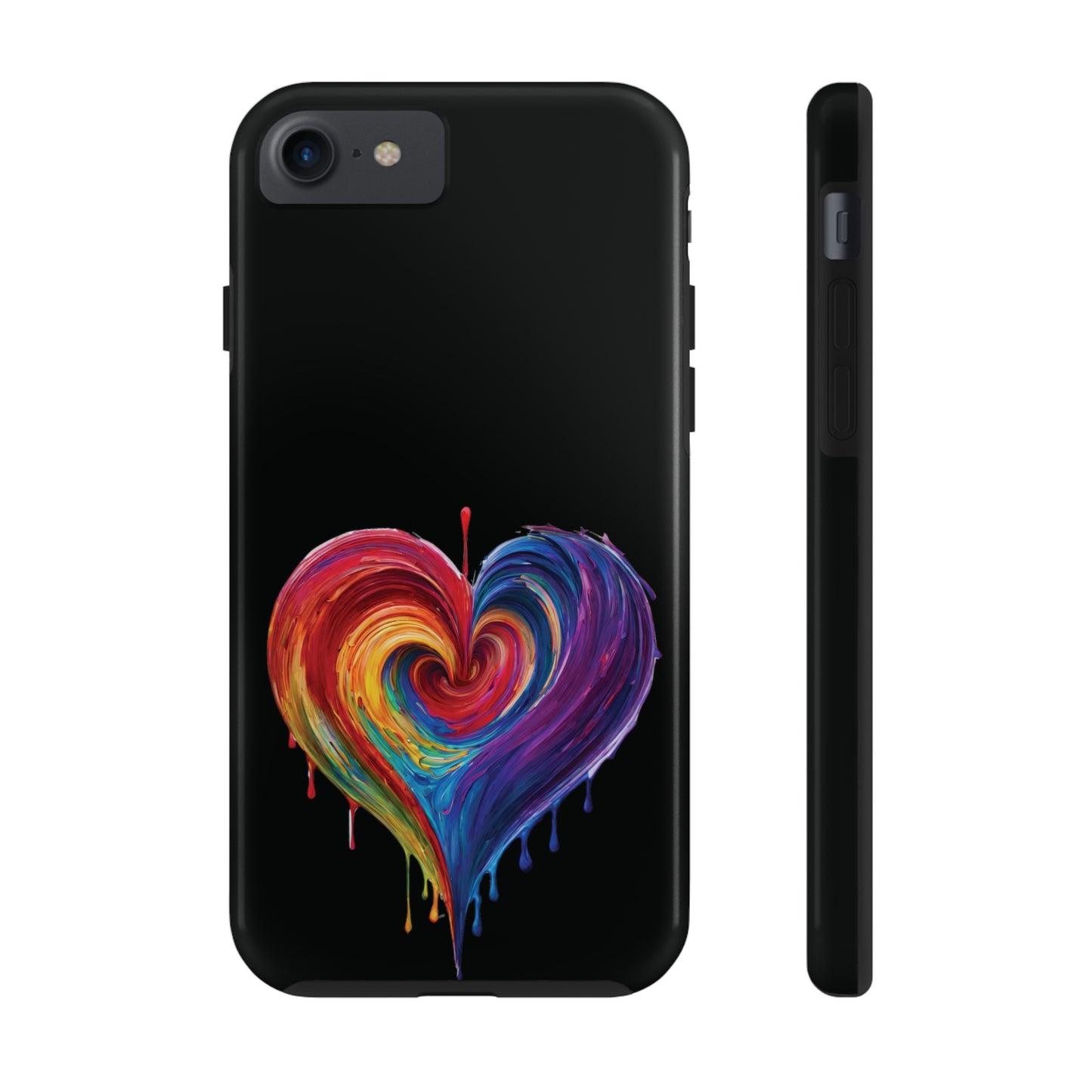 Heart Bleeding Colors Design Tough Phone Cases