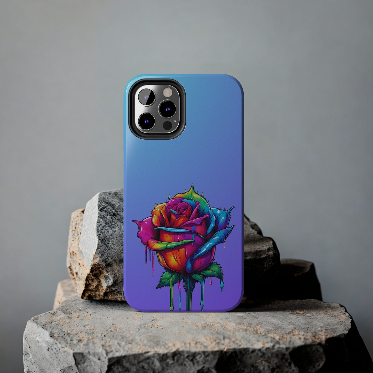 Rose Bleeding Colors Tough Phone Cases