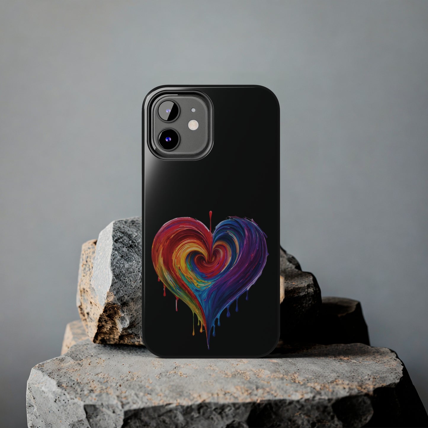 Heart Bleeding Colors Design Tough Phone Cases