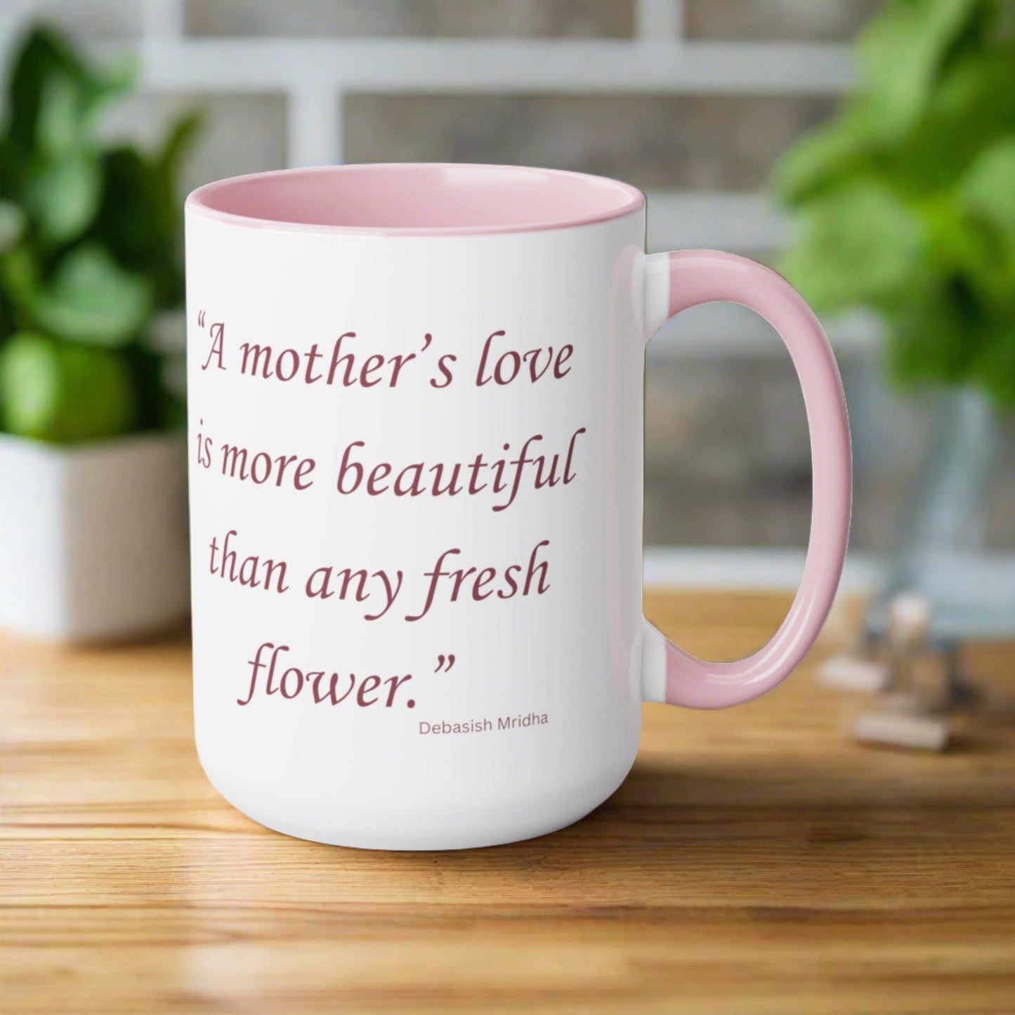 Mother's Love Two-Tone Coffee Mugs, 15oz