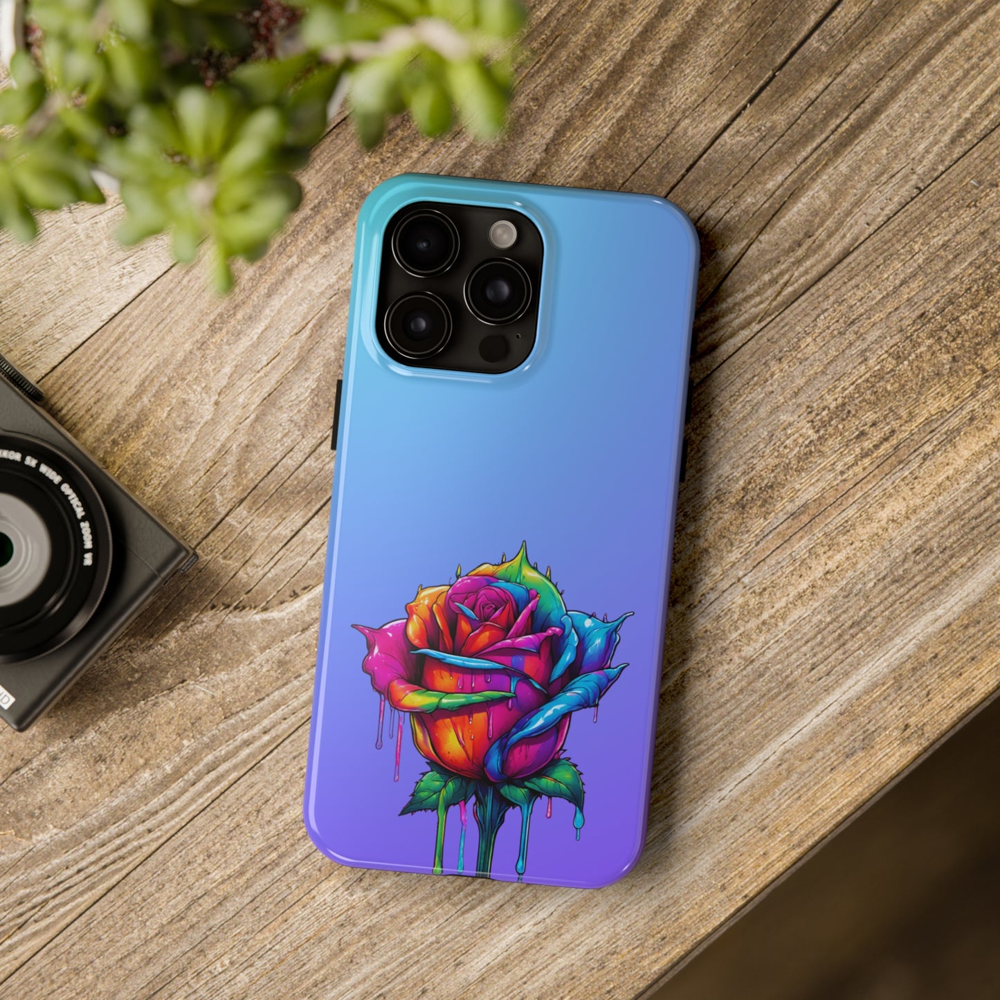 Rose Bleeding Colors Tough Phone Cases