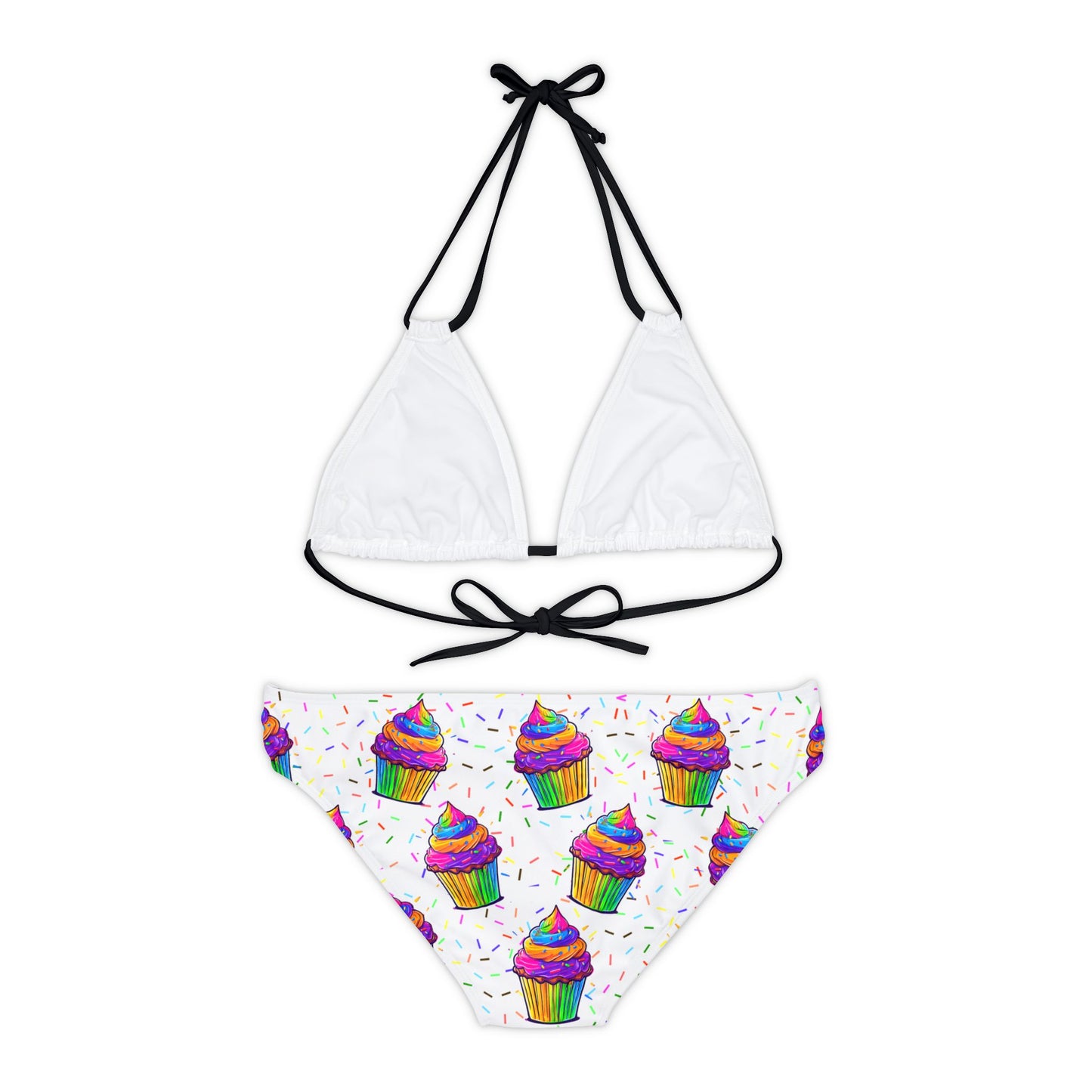 Neon Cupcake Strappy Bikini Set