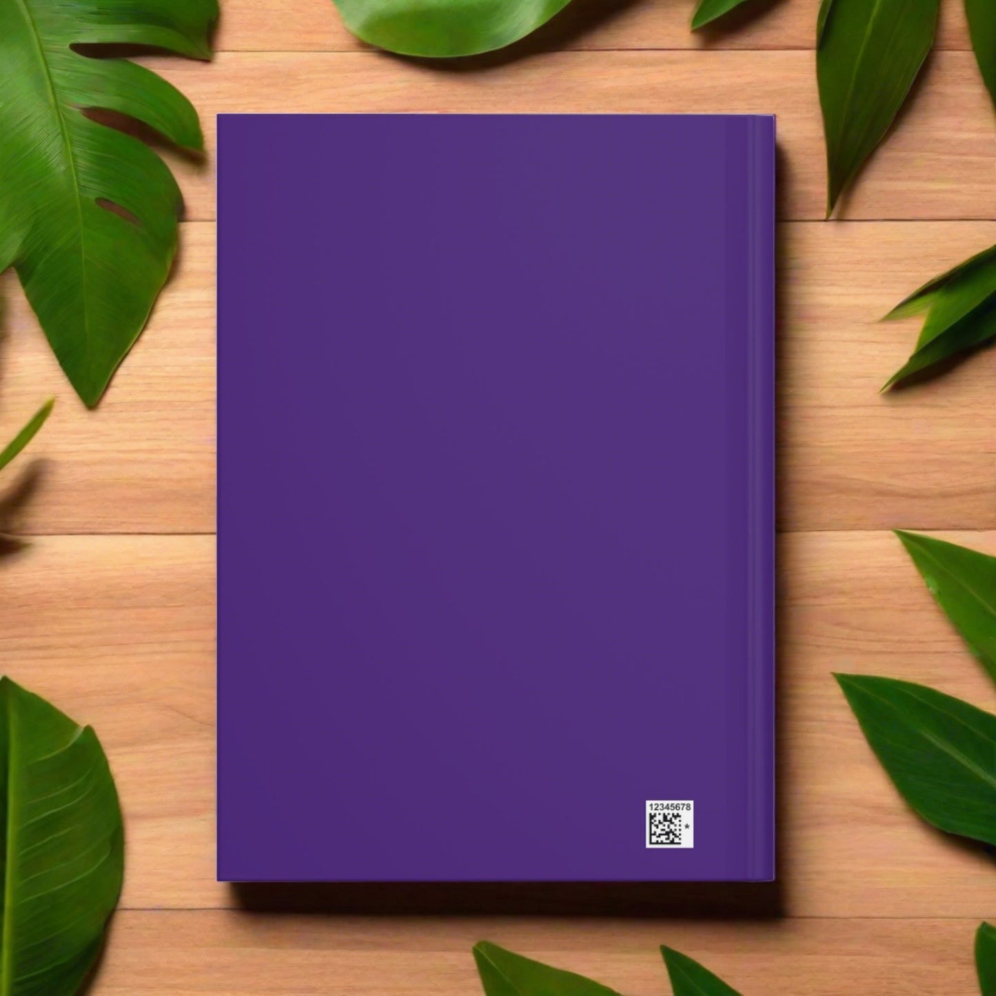 Colorful Mamba Skull on Purple Hardcover Journal Matte