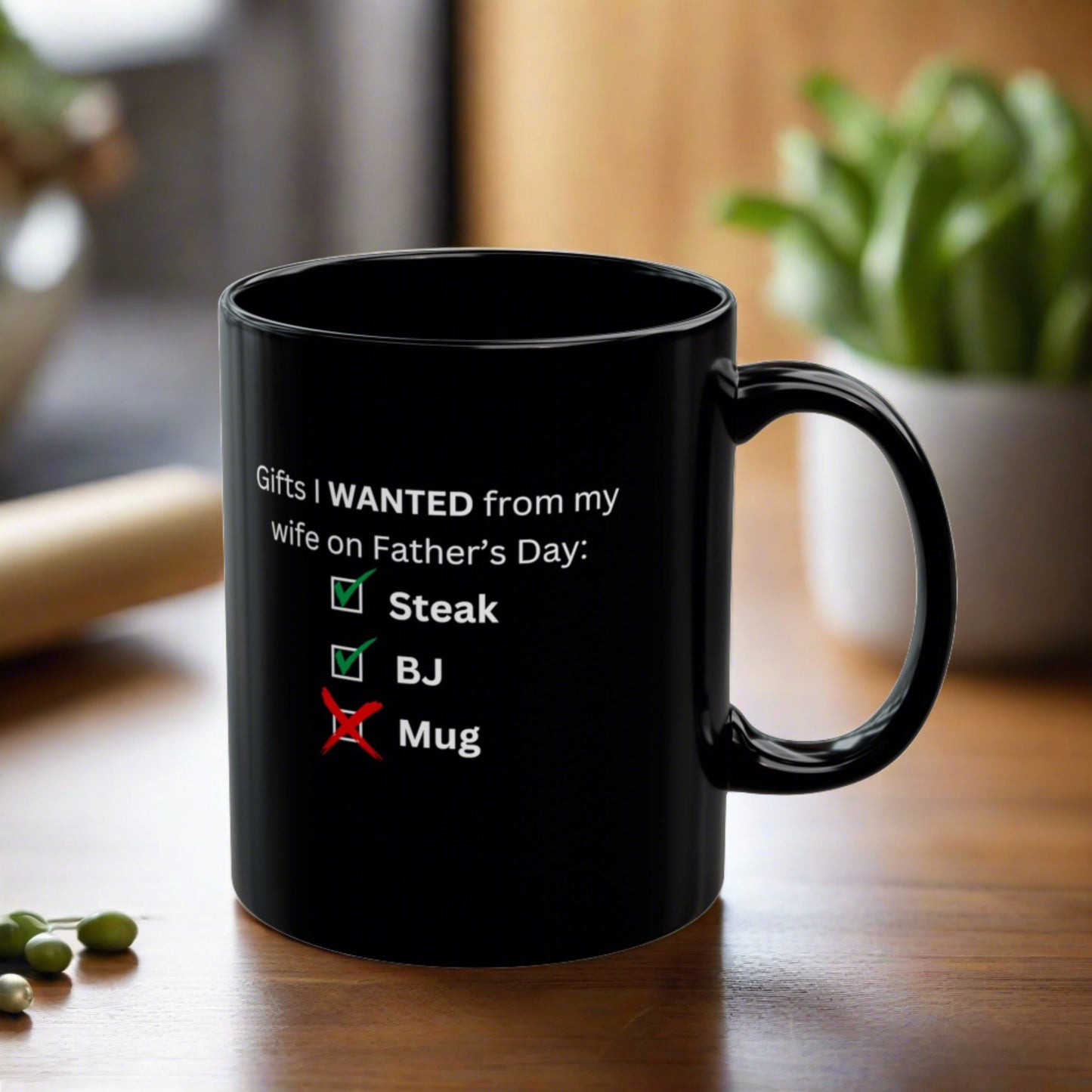Humorous Father's Day Mug - Checklist -Black Mug (11oz, 15oz) Left & Right
