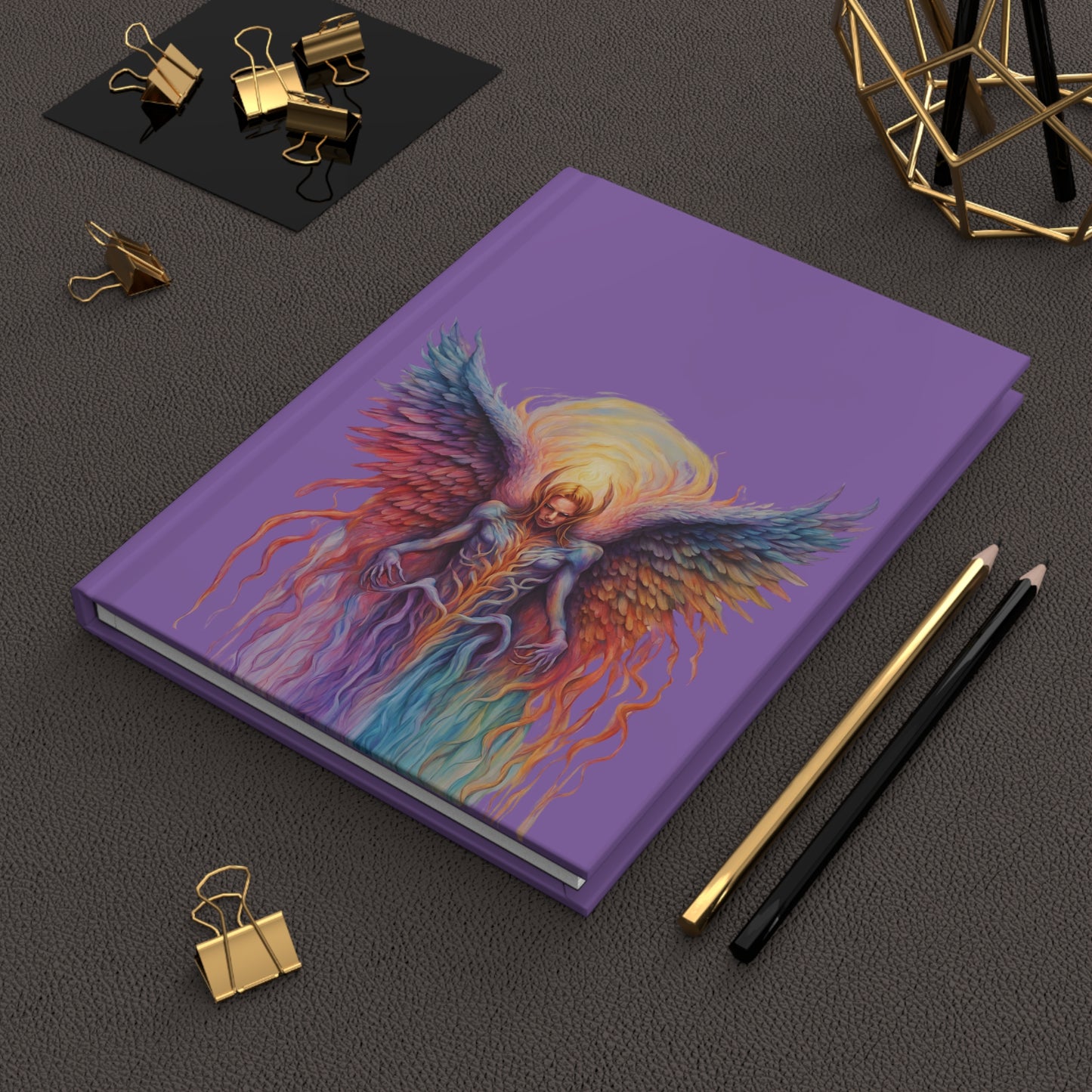 Angel on Light Purple Hardcover Journal Matte