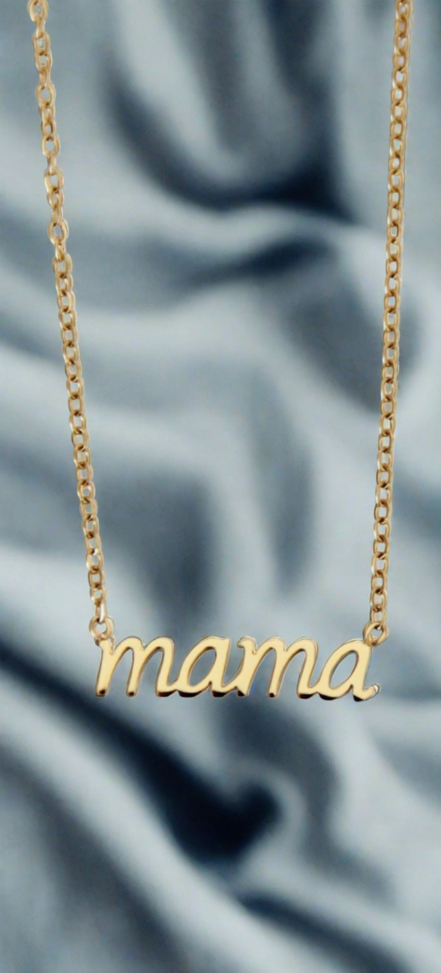 Mama Necklace - Mother's Day Gift: Gold / Mama (Script)