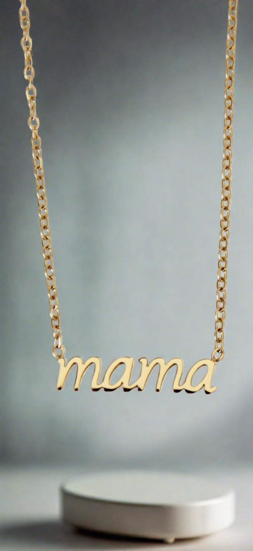Mama Necklace - Mother's Day Gift: Rose Gold / Mama (Script)