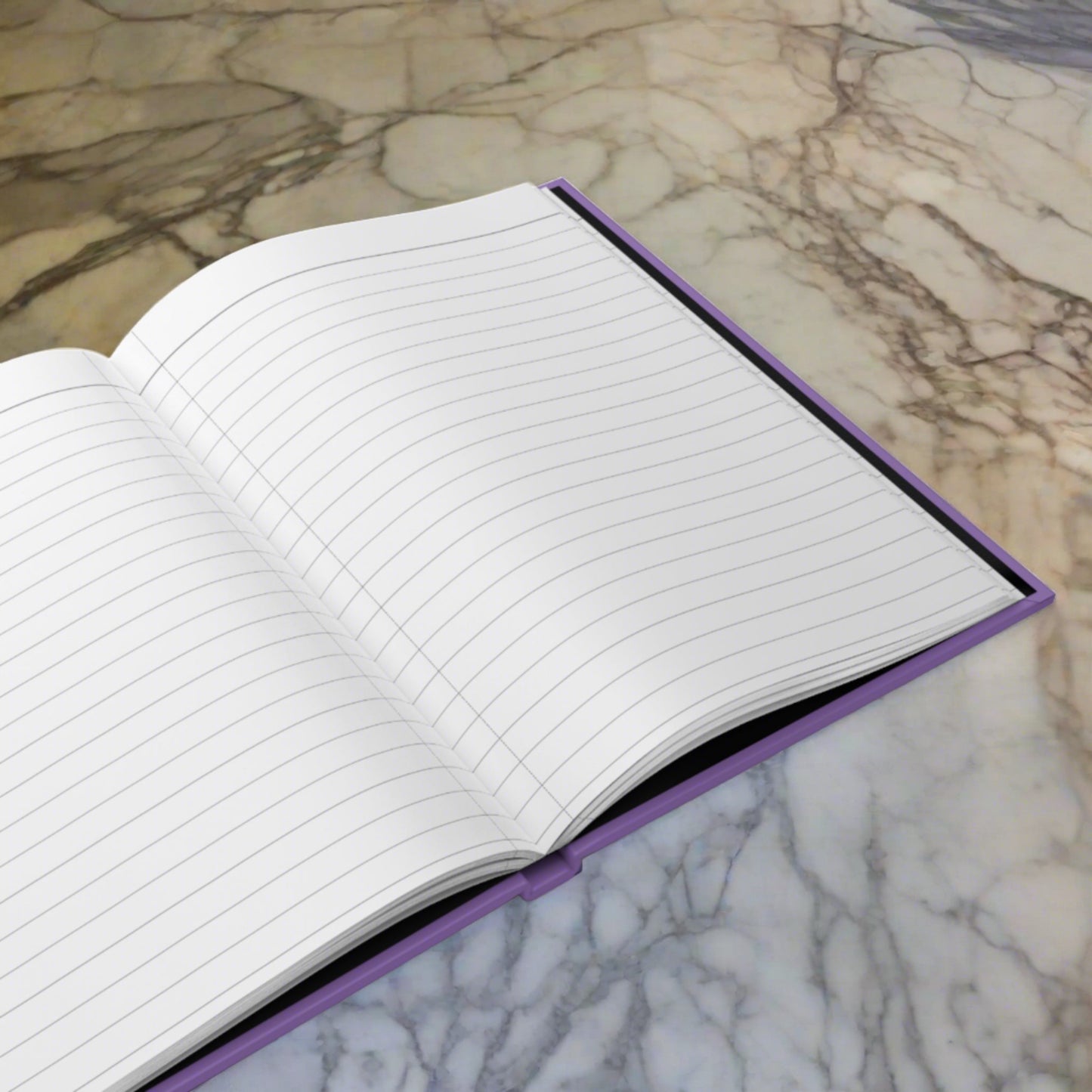 Colorful Mamba Skull on Light Purple Hardcover Journal Matte