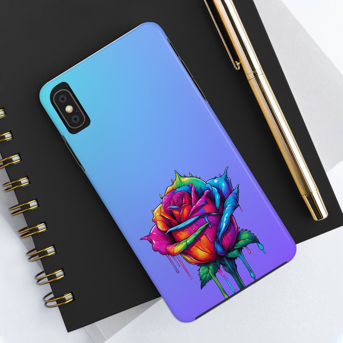 Rose Bleeding Colors Tough Phone Cases
