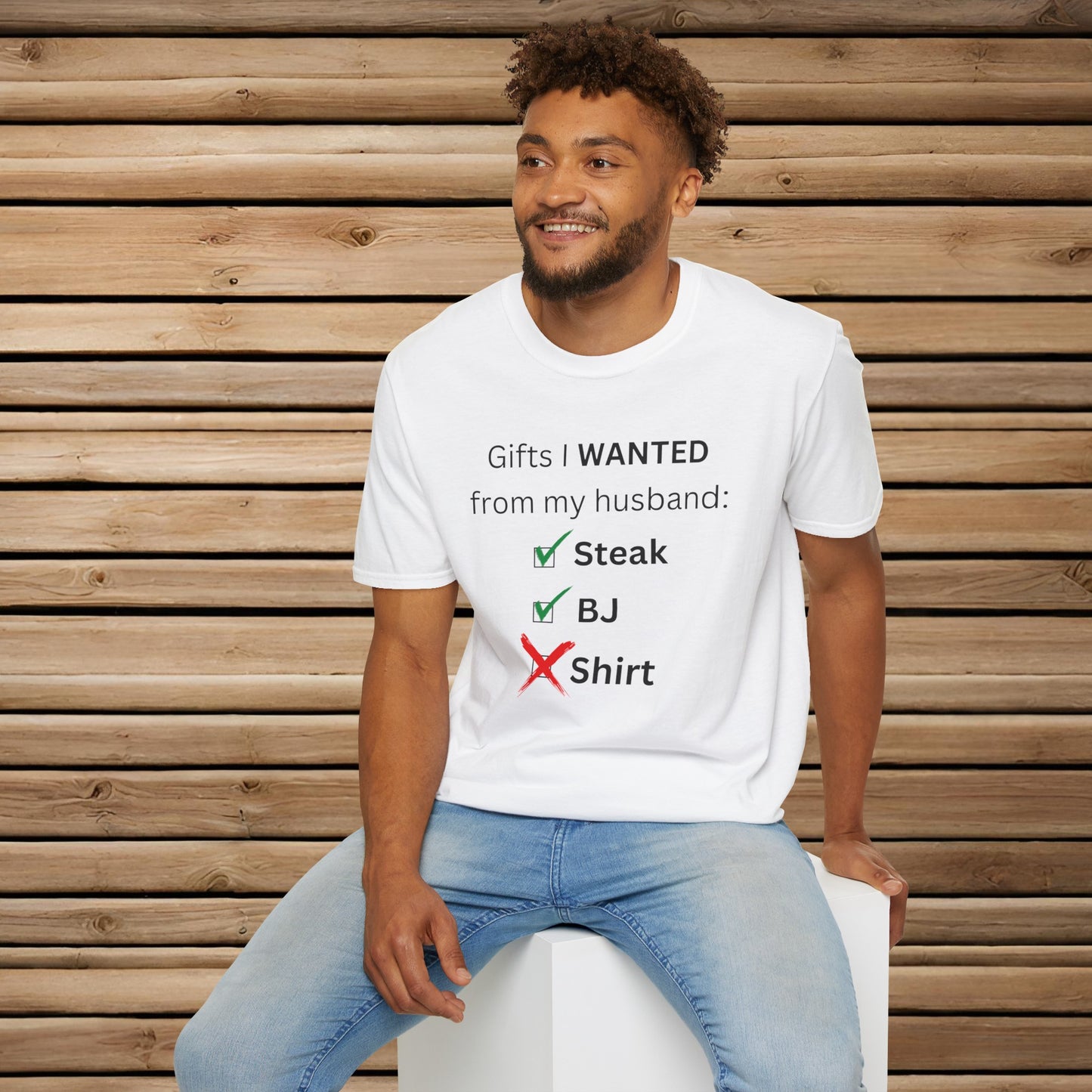 Gifts for Husband from Him Checklist- Humor - Unisex Softstyle T-Shirt