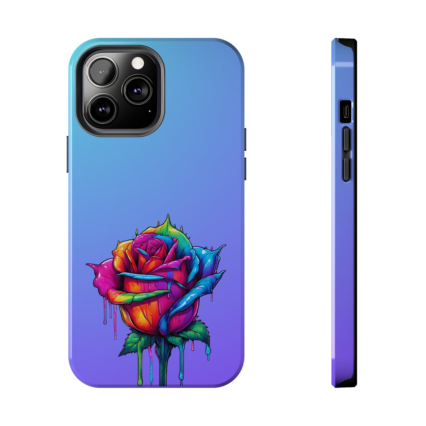 Rose Bleeding Colors Tough Phone Cases