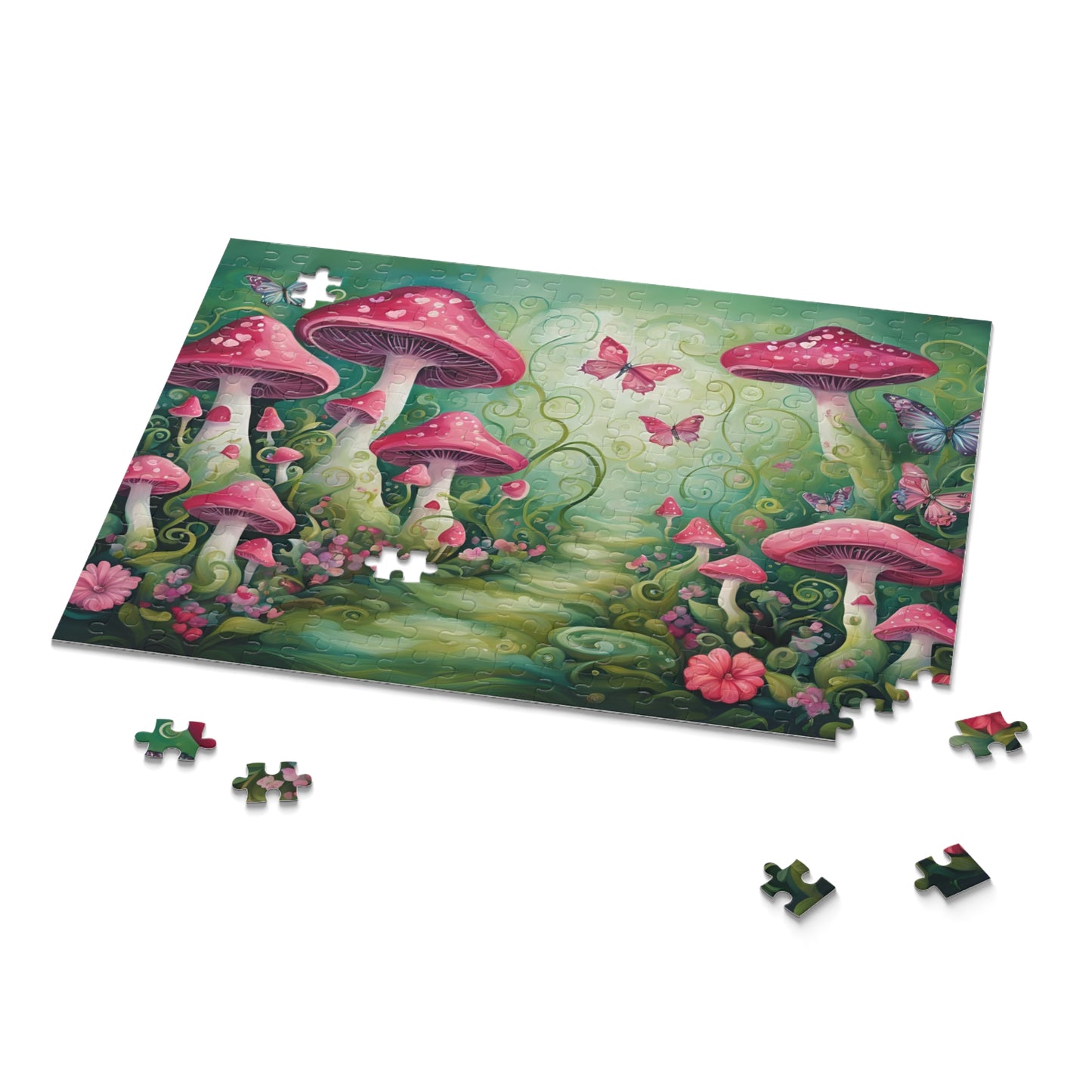 Pink Shroom Path Puzzle (120, 252, 500-Piece)