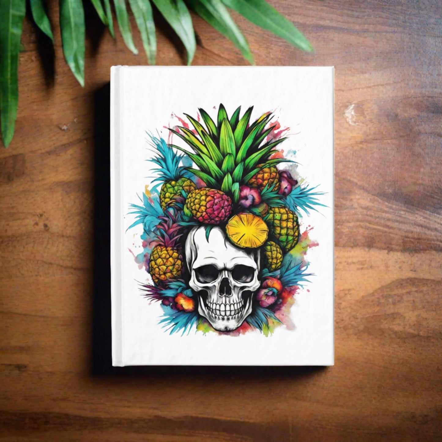Colorful Mamba Skull on White Journal - Blank