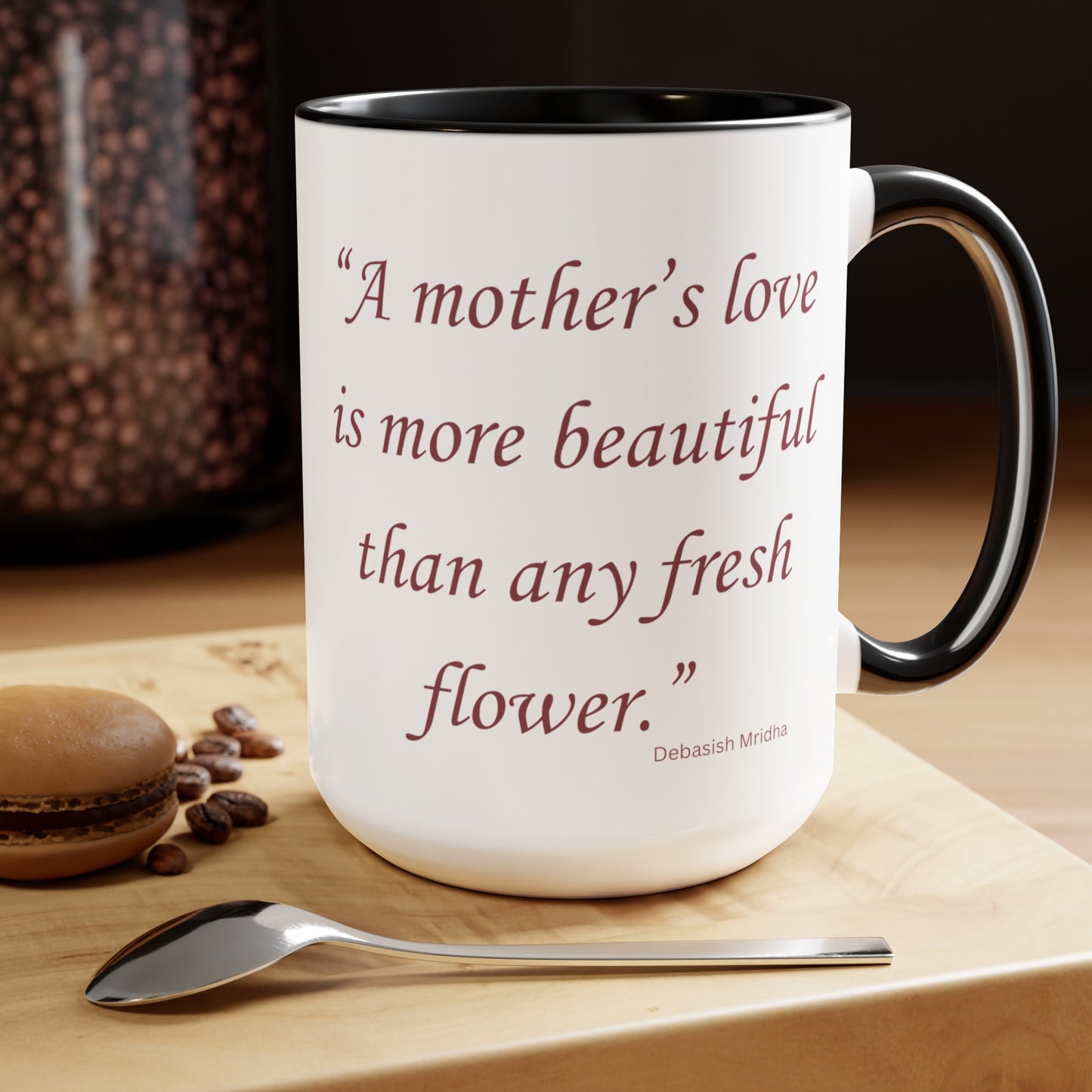 Mother's Love Two-Tone Coffee Mugs, 15oz