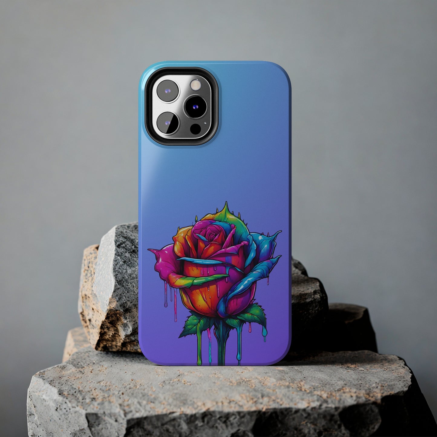 Rose Bleeding Colors Tough Phone Cases