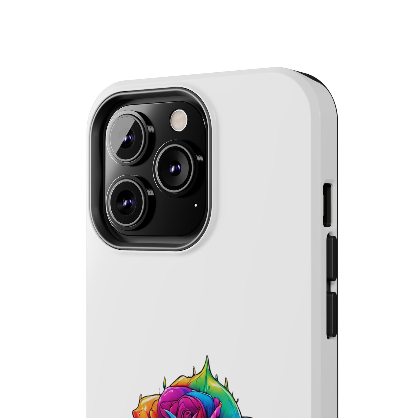 Rose Bleeding Colors On White Tough Phone Cases
