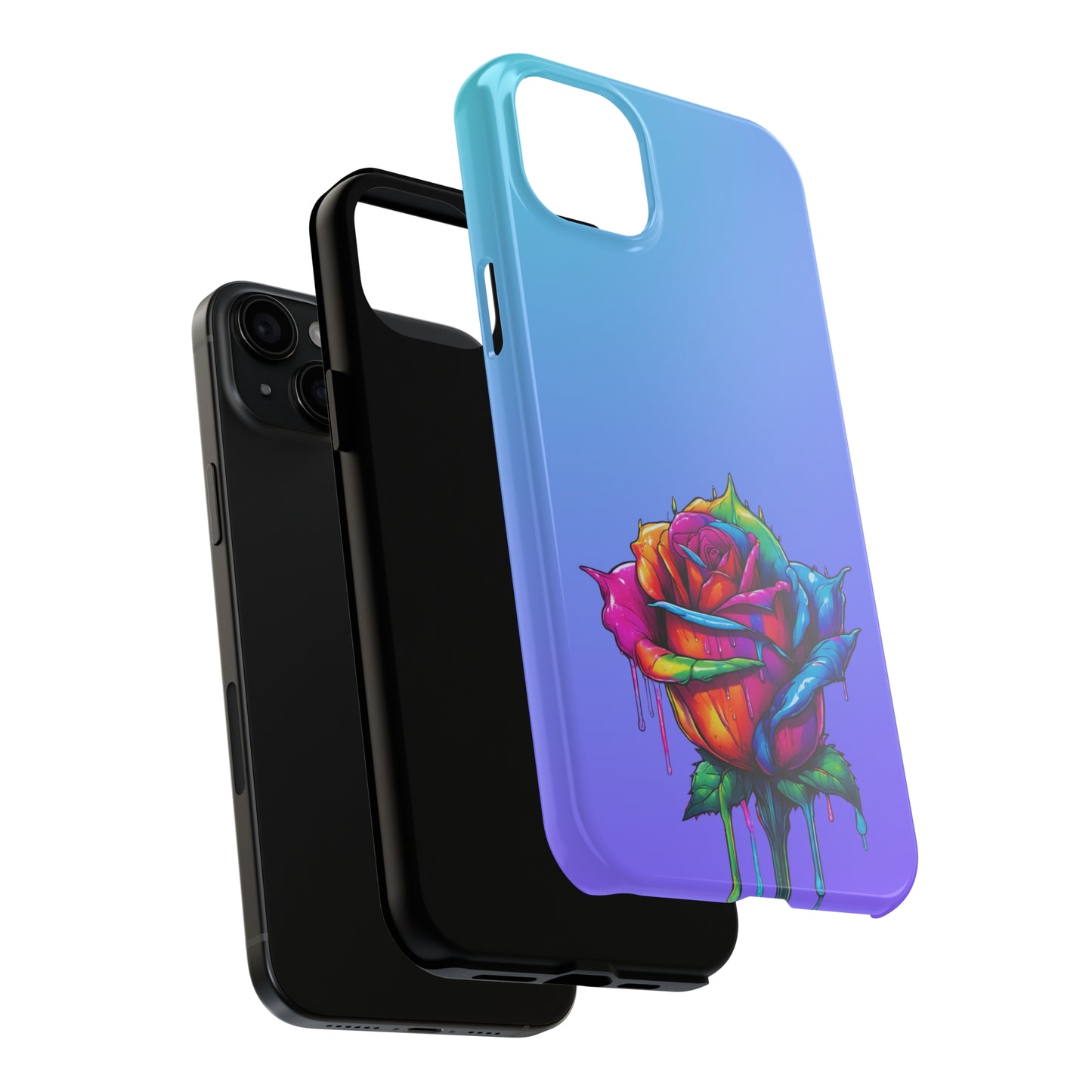 Rose Bleeding Colors Tough Phone Cases