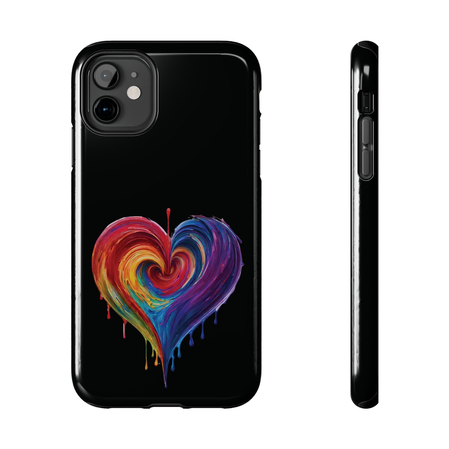 Heart Bleeding Colors Design Tough Phone Cases