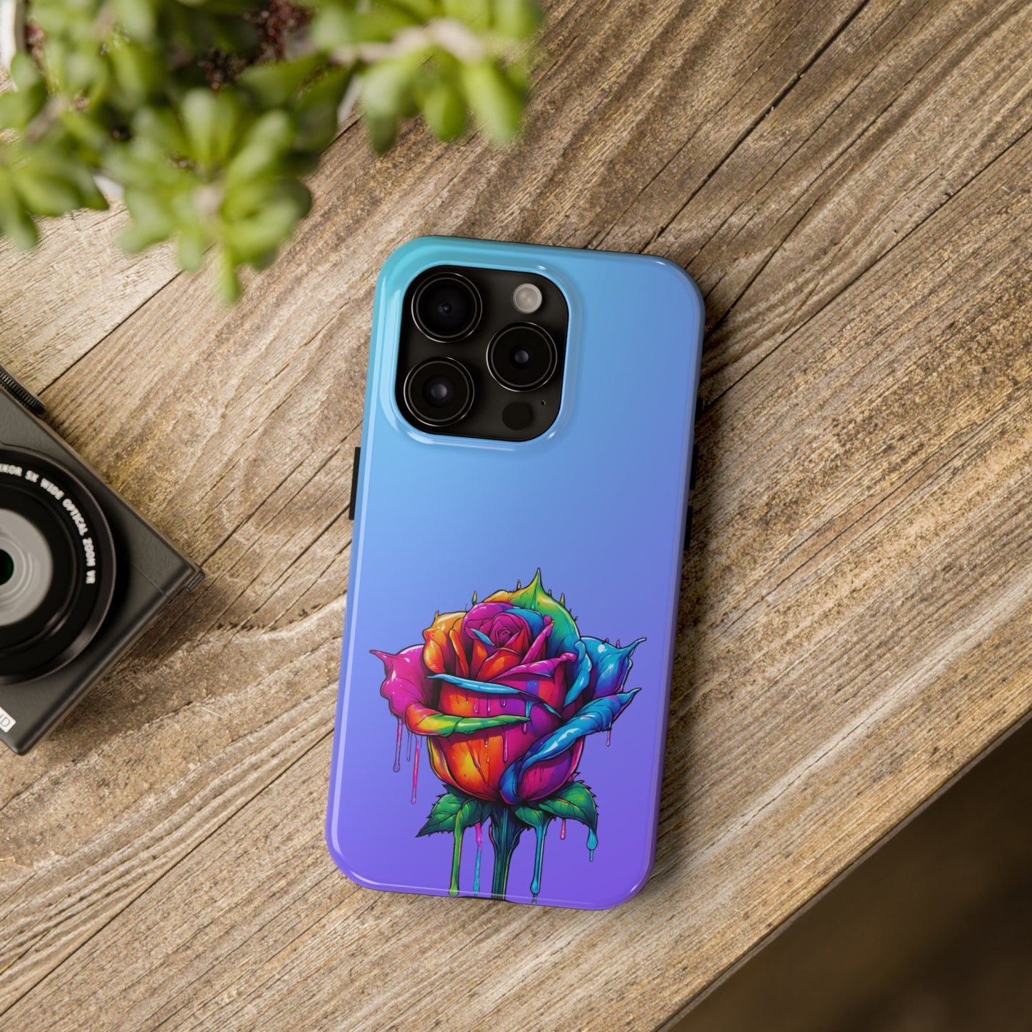 Rose Bleeding Colors Tough Phone Cases