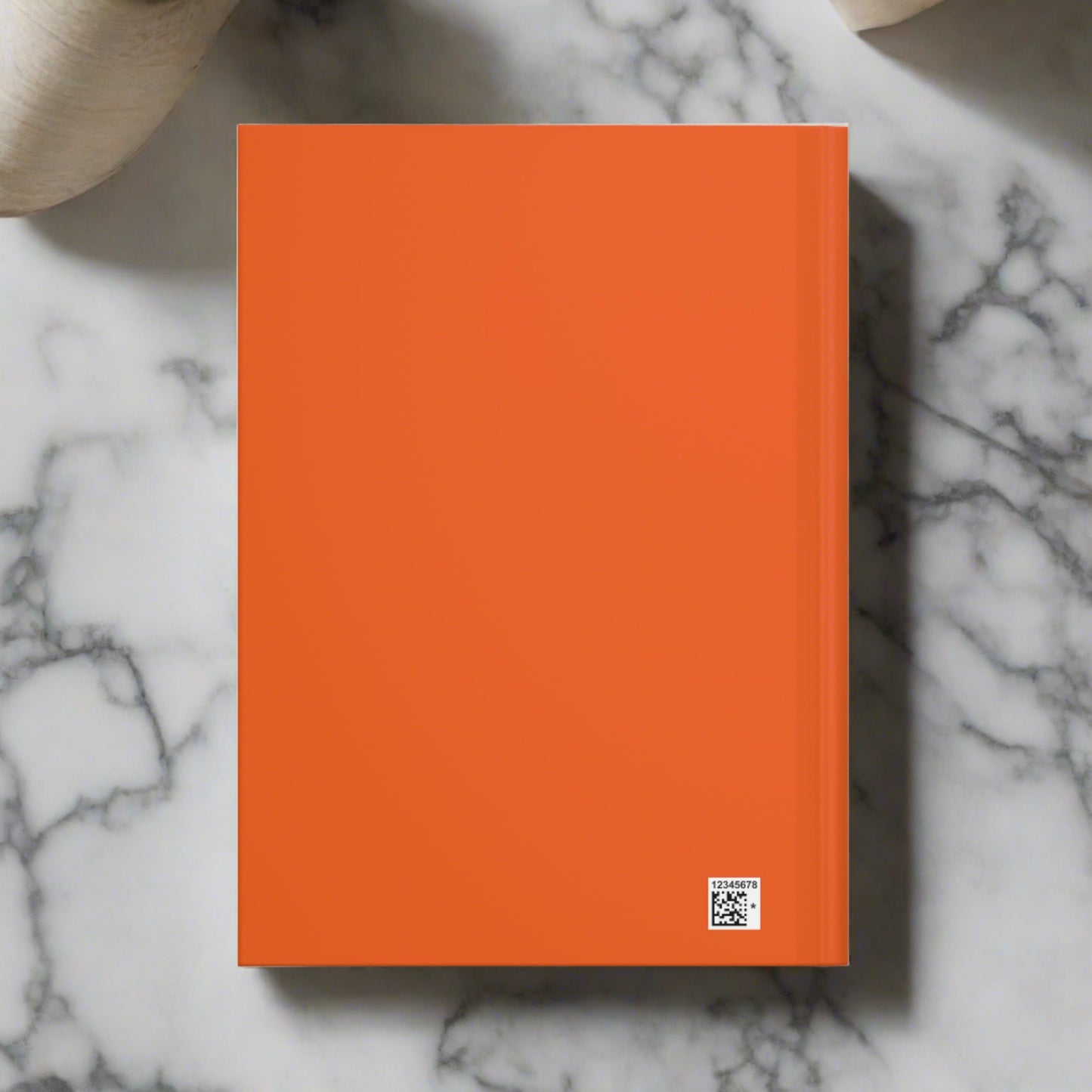 Colorful Mamba Skull on Orange Hardcover Journal Matte