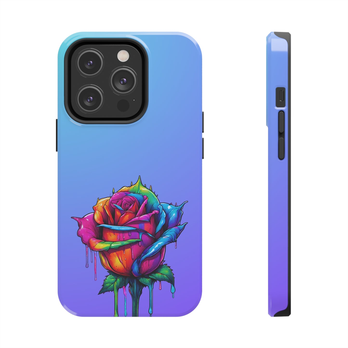 Rose Bleeding Colors Tough Phone Cases