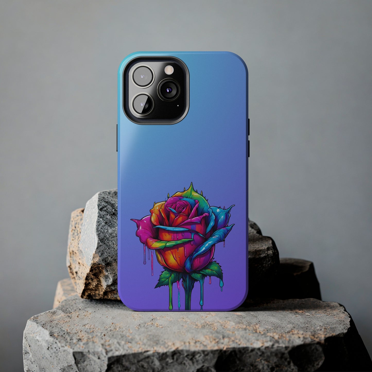 Rose Bleeding Colors Tough Phone Cases