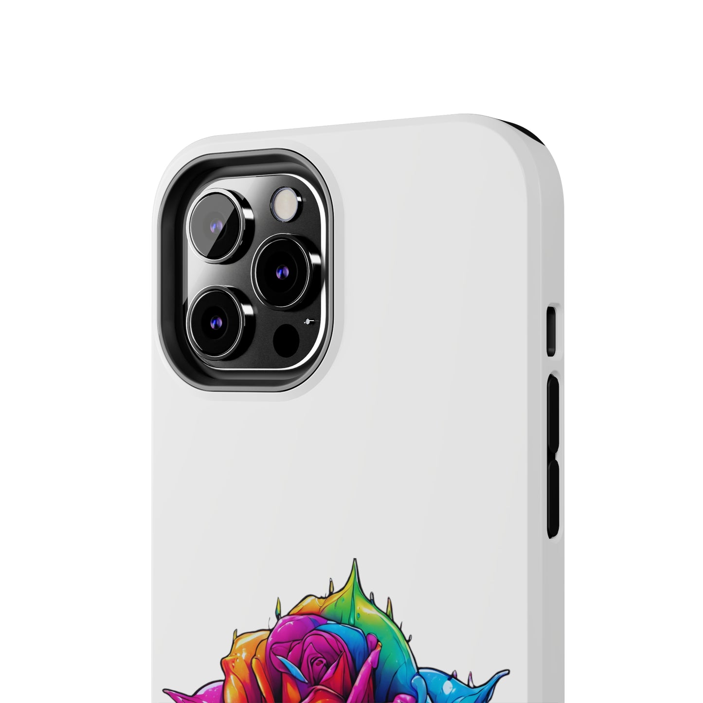 Rose Bleeding Colors On White Tough Phone Cases