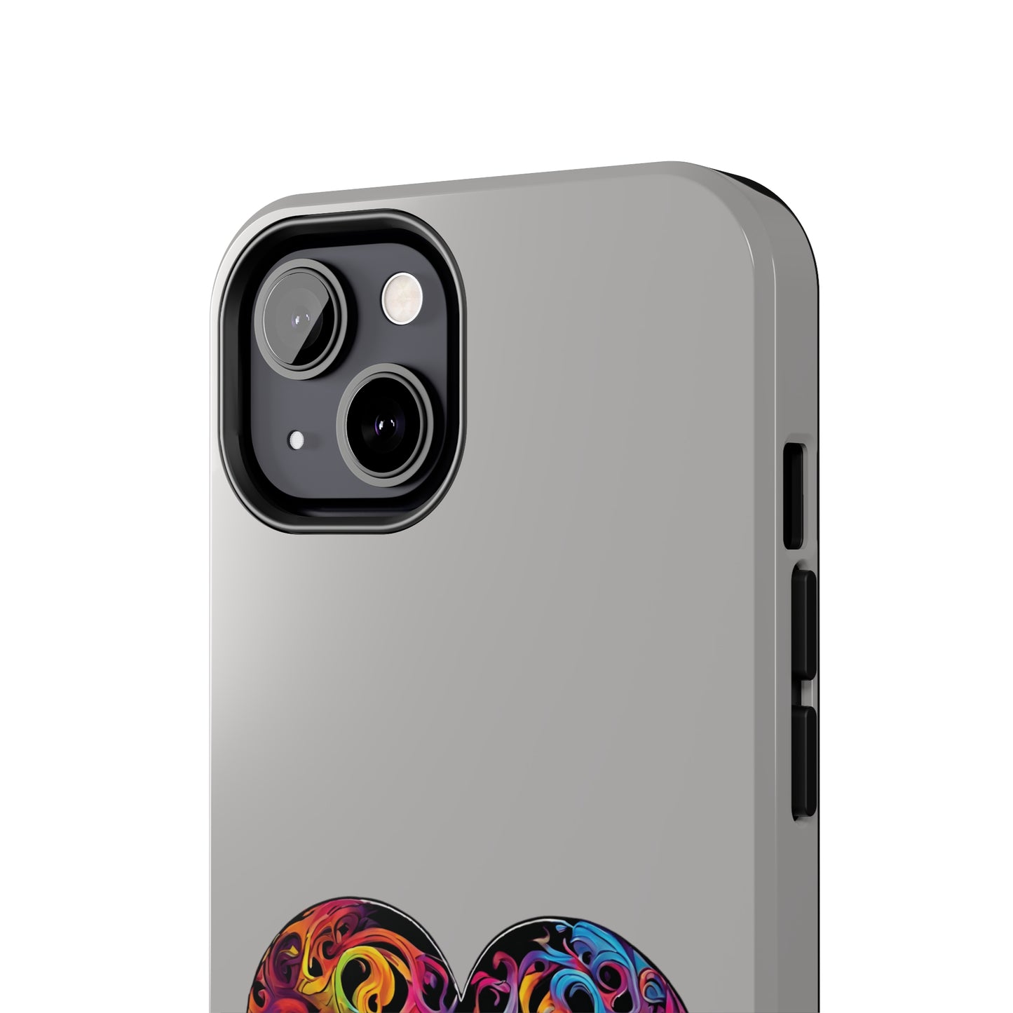 Colorful Heart Skull Tough Phone Cases