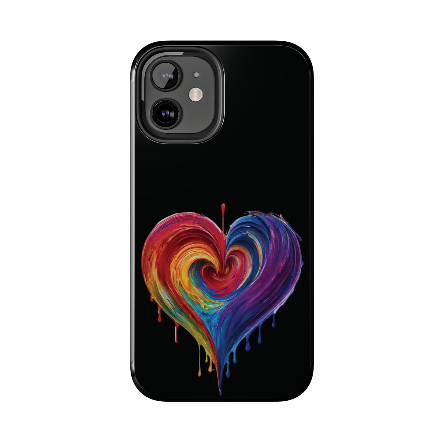 Heart Bleeding Colors Design Tough Phone Cases