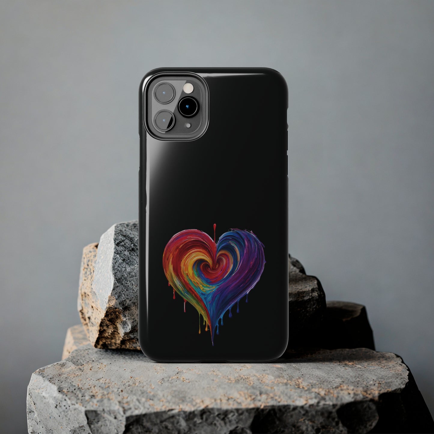 Heart Bleeding Colors Design Tough Phone Cases