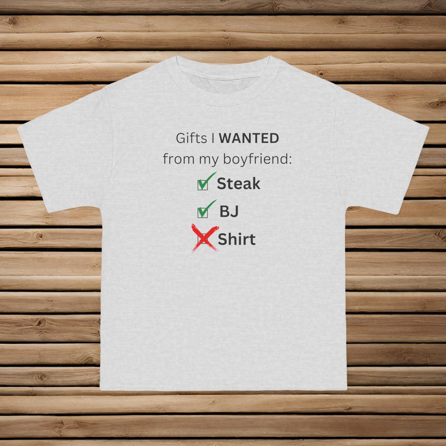Gift Checklist for Boyfriend from Him Beefy-T® Short-Sleeve T-Shirt