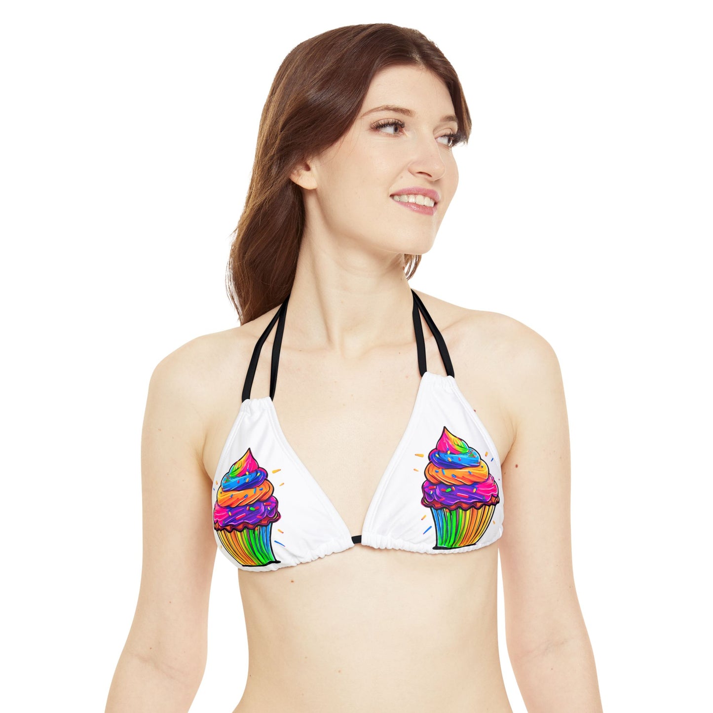 Neon Cupcake Strappy Bikini Set