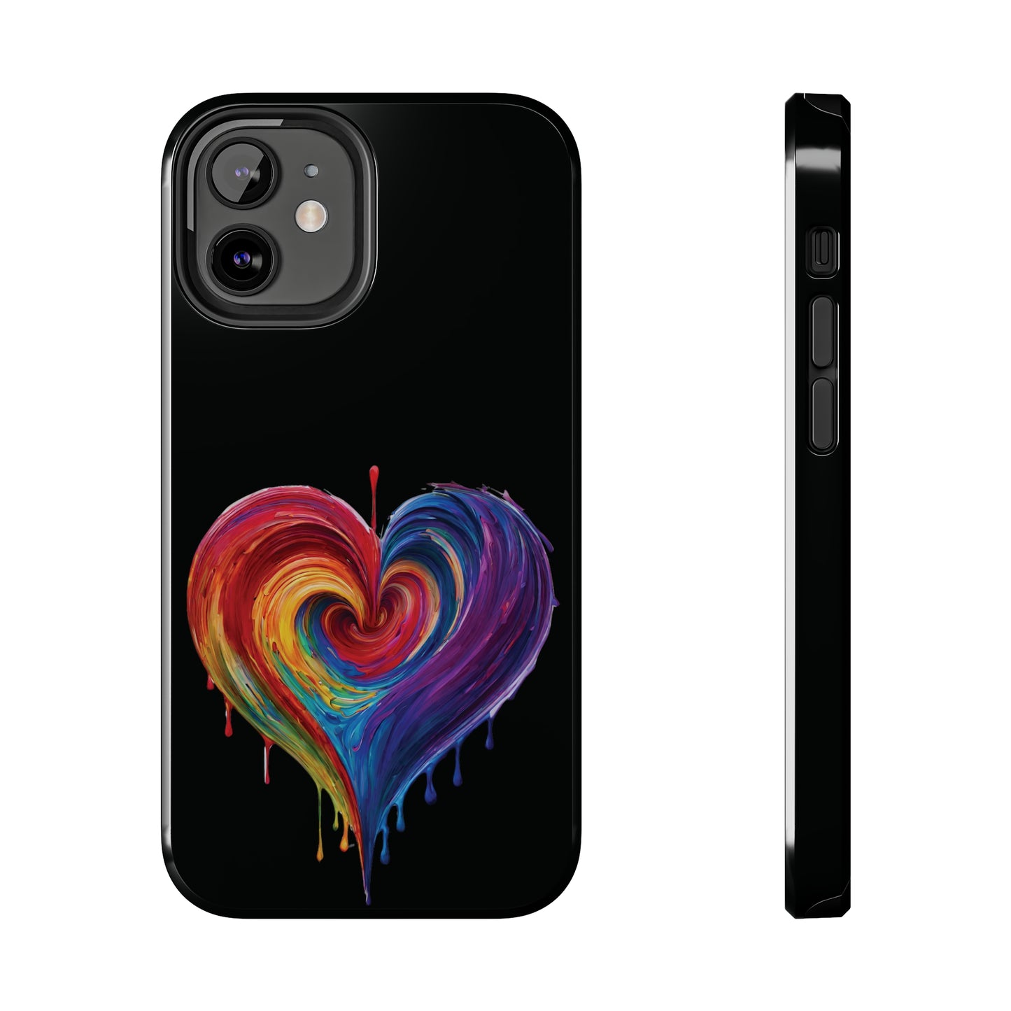 Heart Bleeding Colors Design Tough Phone Cases