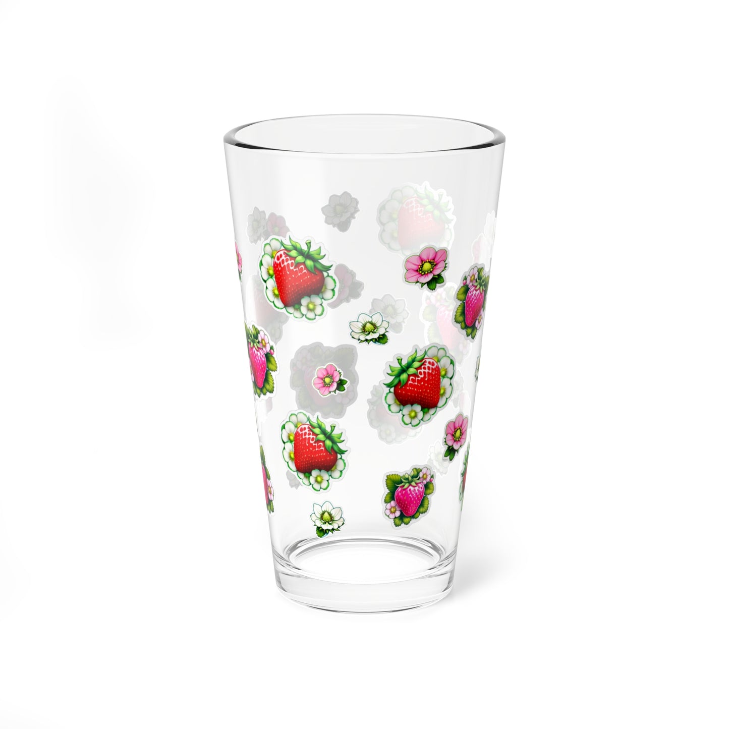 Strawberry Dreams Mixing Glass, 16oz Pint Glass