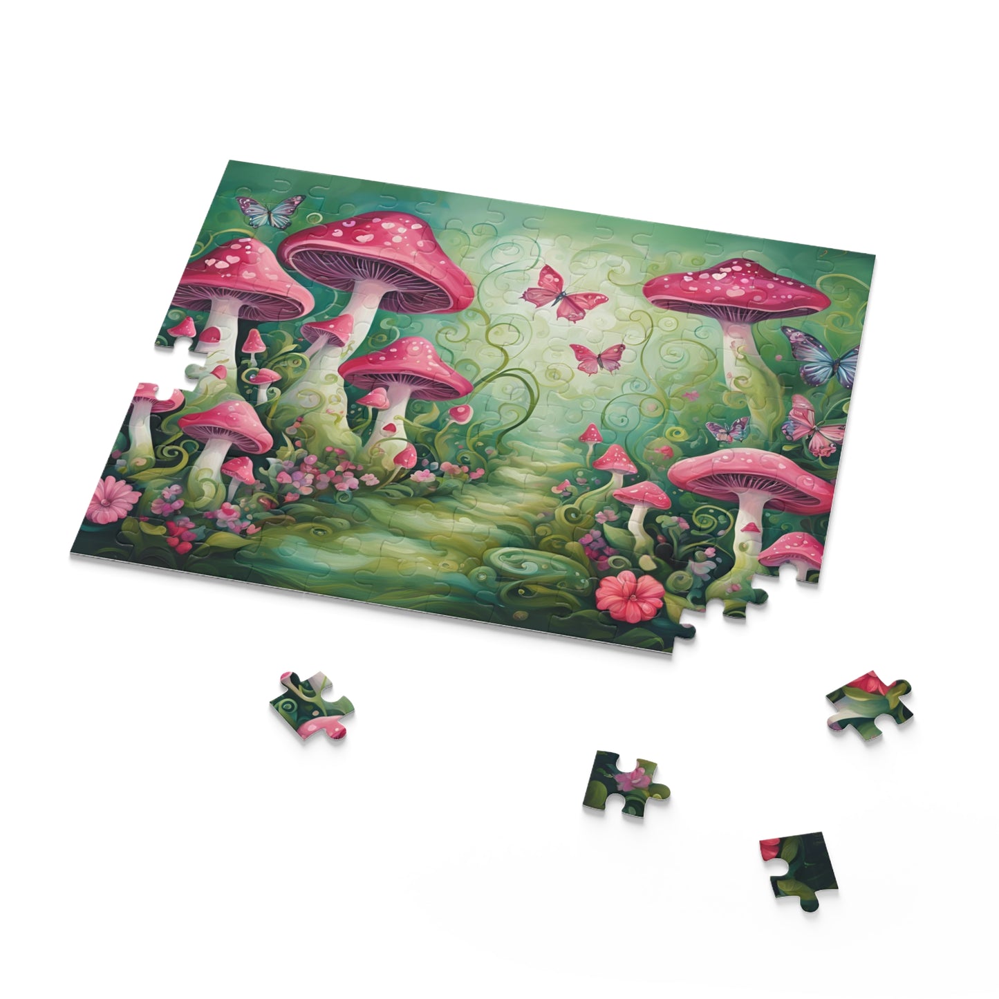 Pink Shroom Path Puzzle (120, 252, 500-Piece)