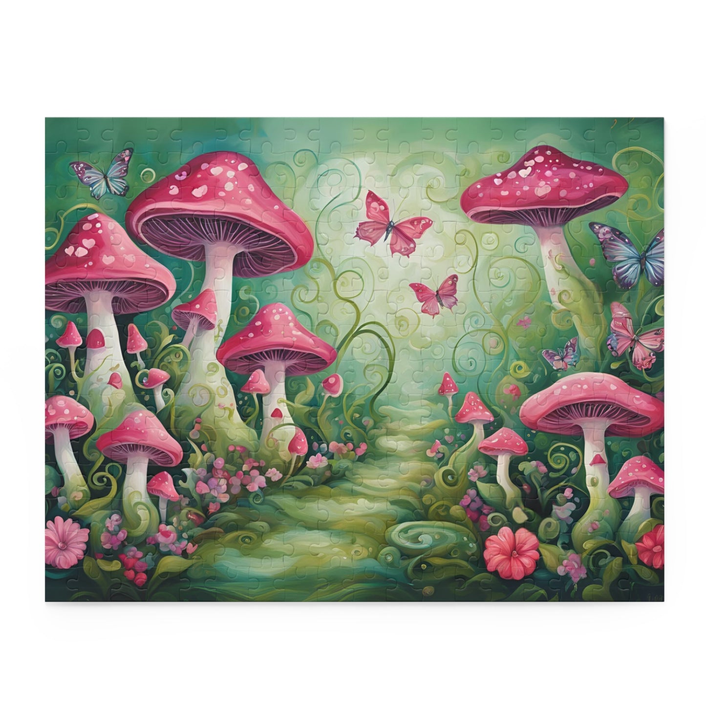 Pink Shroom Path Puzzle (120, 252, 500-Piece)